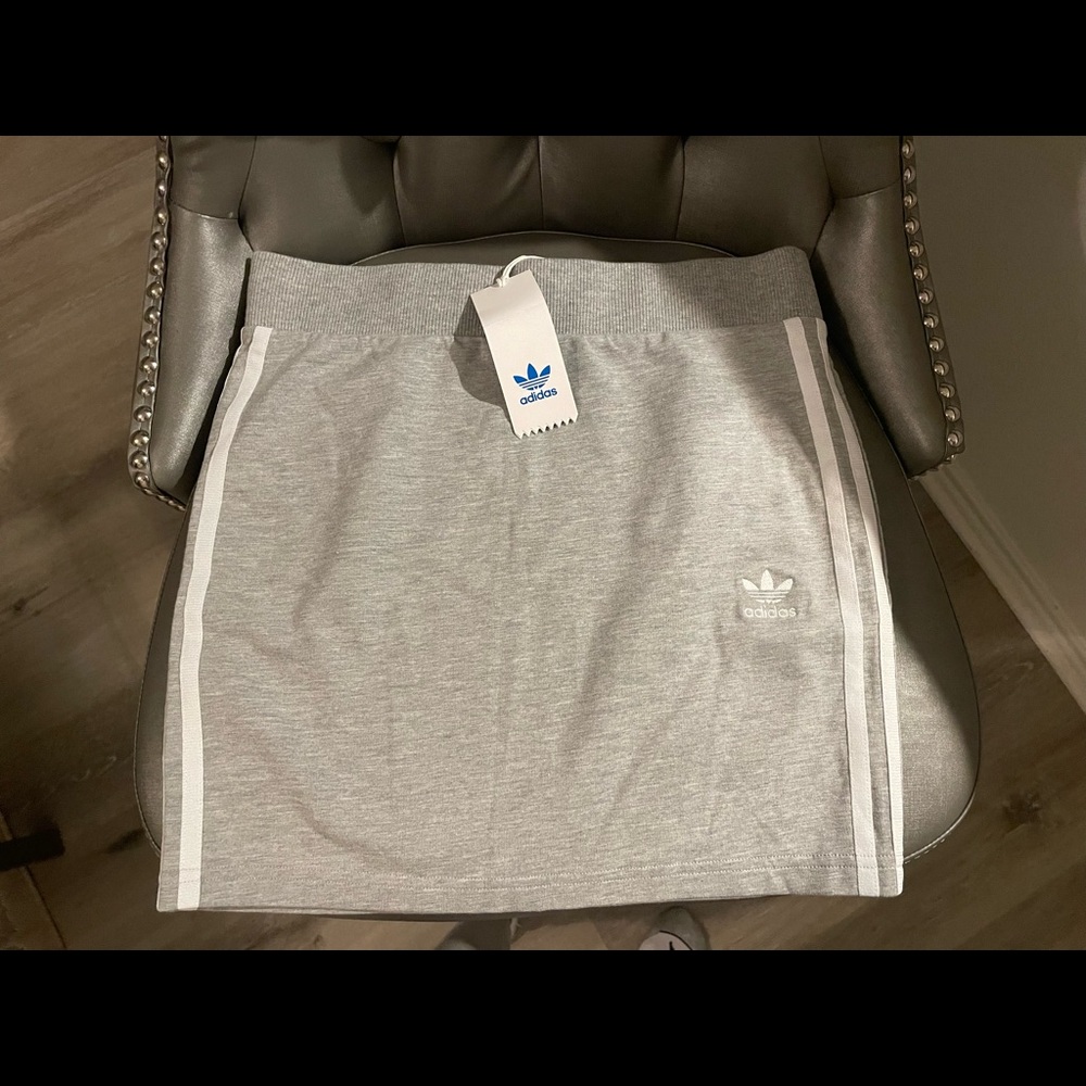 Gray adidas Originals Women's 3-Stripes Skirt